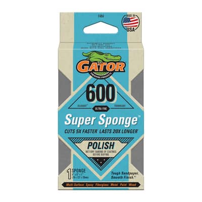 Gator® Super Sponge™ Ultra Fine 600 Grit Sanding Sponge | Michaels