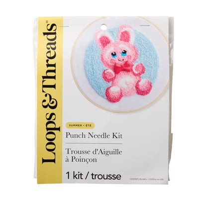 Summer Pink Bunny Punch Needle Kit by Loops & Threads® | Michaels