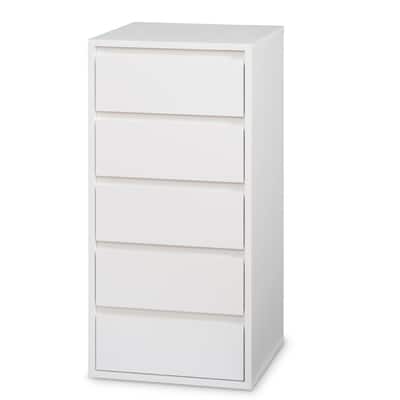 Make Station 5-Drawer Modular Chest by Simply Tidy®, Color: White