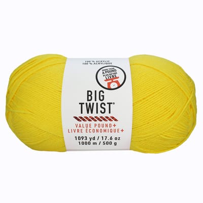 Big Twist® Value Pound+ Yarn, Color: Varsity Yellow | Michaels