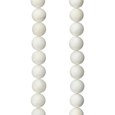 White Shell Round Beads, 8mm by Bead Landing™ image