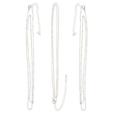 Rhodium Ball Chain Necklaces by Bead Landing™
