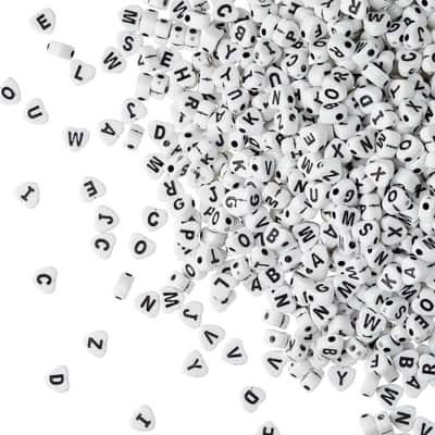 Alphabet Acrylic Heart Craft Beads by Bead Landing™, 7mm