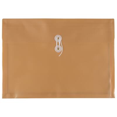 JAM Paper 9.75" x 14.5" Button & String Tie Closure Plastic Envelopes ...