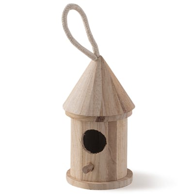 5" Wooden Hut Birdhouse by Make Market® image