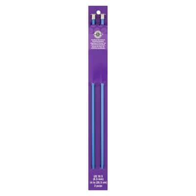 14" Anodized Aluminum Knitting Needles by Loops & Threads® image
