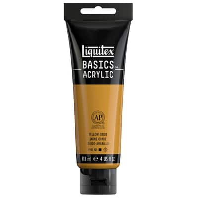 Liquitex BASICS® Acrylic Paint, 4oz., Color: 416 Yellow Oxide