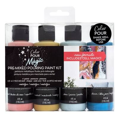 Color Pour Magic Nostalgia Pre-Mixed Paint Kit | Michaels