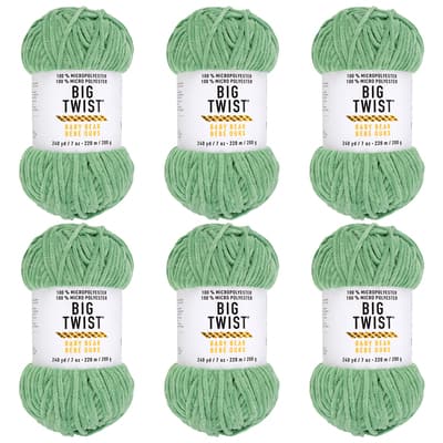 Buy in Bulk - 6 Pack: Big Twist® Baby Bear Yarn, Color: Green