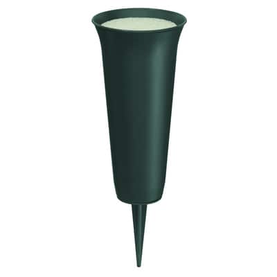 FloraCraft® Eternity™ Green Plastic Cemetery Vase with FloraFōM® Insert