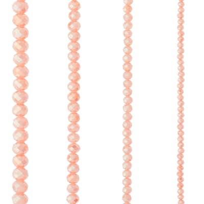 Champagne Faceted Glass Rondelle Beads by Bead Landing™ image