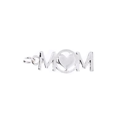 Silver Plated Mom Charm by Bead Landing™ image