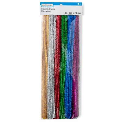 Glitter Chenille Pipe Cleaners, 100ct. by Creatology™ image