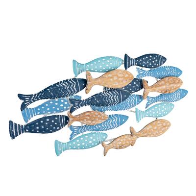 Hello Honey® Hand-Stamped Metal School of Fish Wall Décor | Michaels
