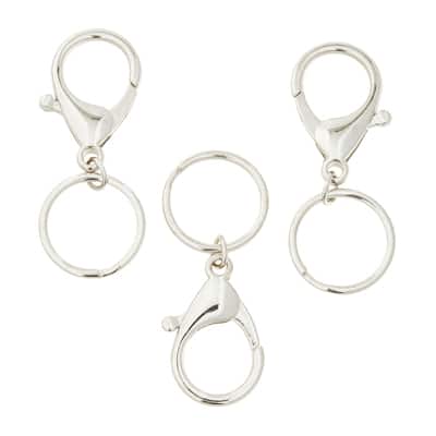 Premium Metals Rhodium Keyring Lobsters by Bead Landing™ image