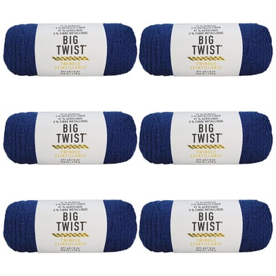 Buy in Bulk - 6 Pack: Big Twist® Twinkle Yarn, Color: Teal | Michaels