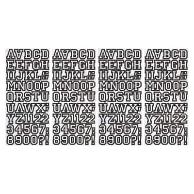 Black Letterman Alphabet Stickers by Recollections™ image