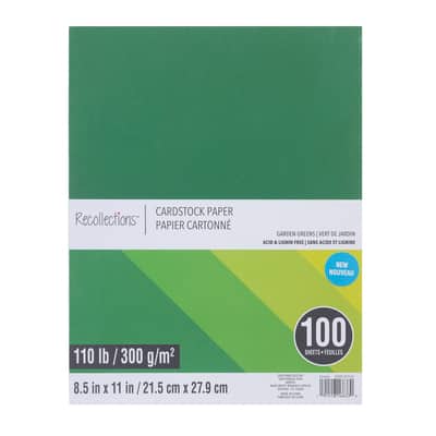 Garden Greens 8.5" x 11" Cardstock Paper by Recollections™, 100 Sheets image